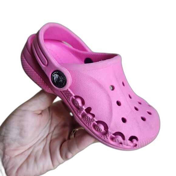 CROCS Baya Clog 207012 Classic Slides Electric Pink Toddler Size 9 - Picture 1 of 5